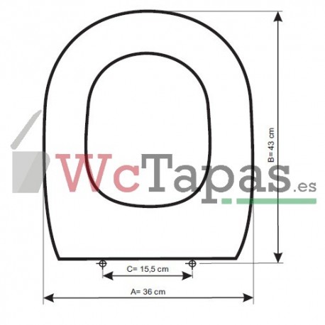 Asiento inodoro COMPATIBLE Verdi Ideal Standard.