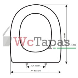 Tapa Wc compatible Duroplast Dama Retro Roca blanca