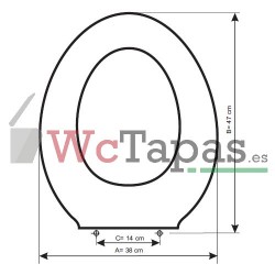 Tapa inodoro COMPATIBLE Compacto Roca