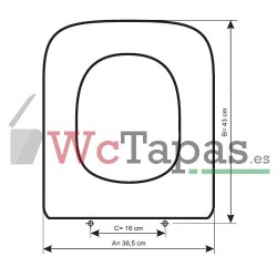 Tapa Wc COMPATIBLE Dama Roca