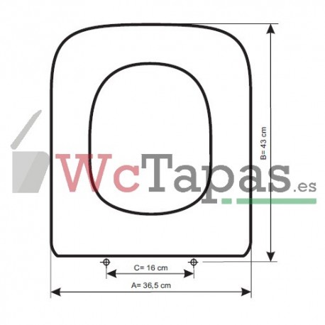 Tapa Wc COMPATIBLE Dama Roca