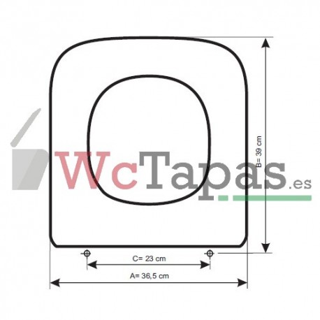 Asiento inodoro COMPATIBLE Dama Compact Roca