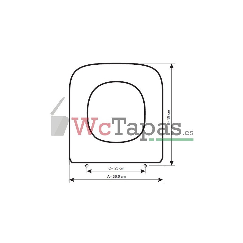 Tapa Wc COMPATIBLE Dama Roca