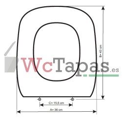 Tapa wc inodoro amortiguado Debba Roca Round