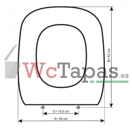 Asiento inodoro COMPATIBLE Debba Roca