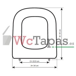 Tapa Wc COMPATIBLE The Gap Compact Roca