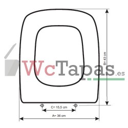 Tapa inodoro COMPATIBLE Street Square Gala.