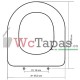 Tapa inodoro COMPATIBLE M2-50 cm Galassia