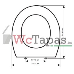 Tapa Wc COMPATIBLE Darling Redondo Duravit.