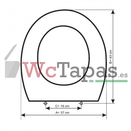 Tapa Wc COMPATIBLE Darling Redondo Duravit.