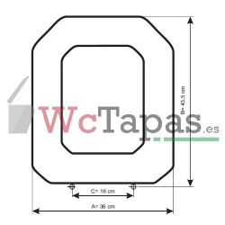 Tapa Wc COMPATIBLE 1930 Octogonal Duravit.