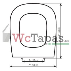 Tapa de WC Duravit D-Code compatible