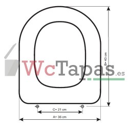 Tapa Wc COMPATIBLE Starck 2 Duravit.