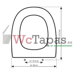 Asiento inodoro Europa Sangrá COMPATIBLE.