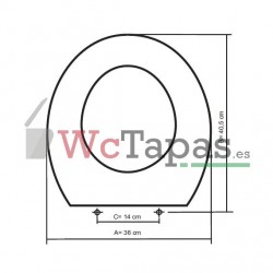 Tapa WC Universal RESIWOOD Modelo SAMBA de ETOOS