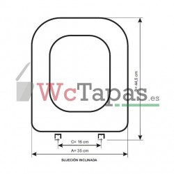 Tapa Wc Compact Luxe Sfa Sanitrit COMPATIBLE.