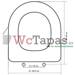 Tapa WC Universal RESIWOOD Modelo SAMBA de ETOOS