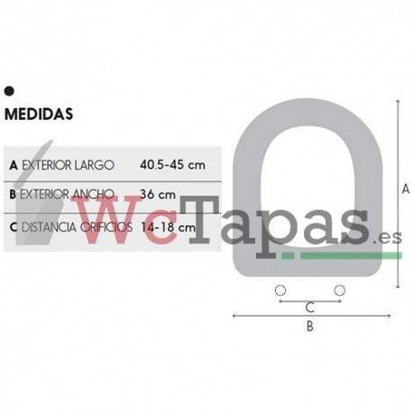 Tapa WC Roca Victoria adaptable en Resiwood