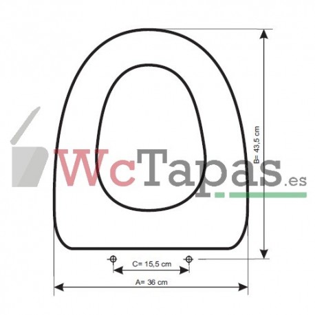 Tapa y asiento de inodoro con caida amortiguada - Compatible con