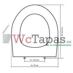 Tapa Wc amortiguada COMPATIBLE Targa Villeroy Boch.