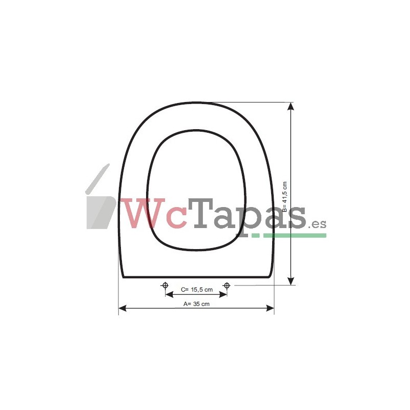 Asiento inodoro EUROPA tapawc compatible Porsan/Sangra AMORTIGUADO