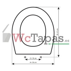 Asiento inodoro COMPATIBLE Atila Jacob Delafon.