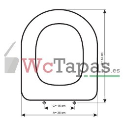 Asiento inodoro COMPATIBLE Stylo Bellavista.