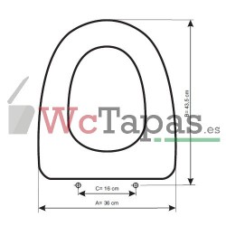 Asiento inodoro COMPATIBLE Loa Gala.