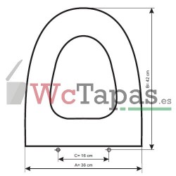 Tapa Wc COMPATIBLE Techno C1 Cifial.