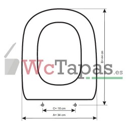 Tapa Wc Amortiguada COMPATIBLE Dama Retro Roca