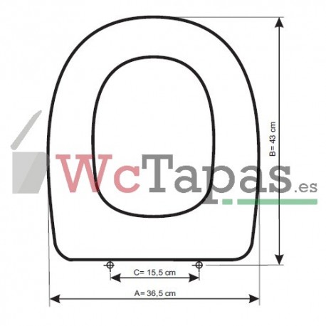 Tapa inodoro COMPATIBLE Connect cúbico Ideal Standard.