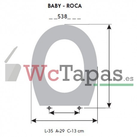 Tapa Wc COMPATIBLE Baby Roca.