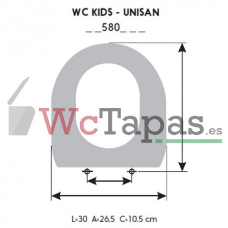 Asiento inodoro COMPATIBLE Infantil Unisan Wc Kids.