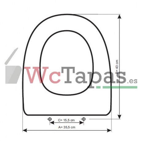 Tapa Wc COMPATIBLE Itaca Noken.