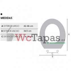 TAPA WC ROCA MERIDIAN ADAPTABLE EN DUROPLAST ENVOLVENTE SLIM