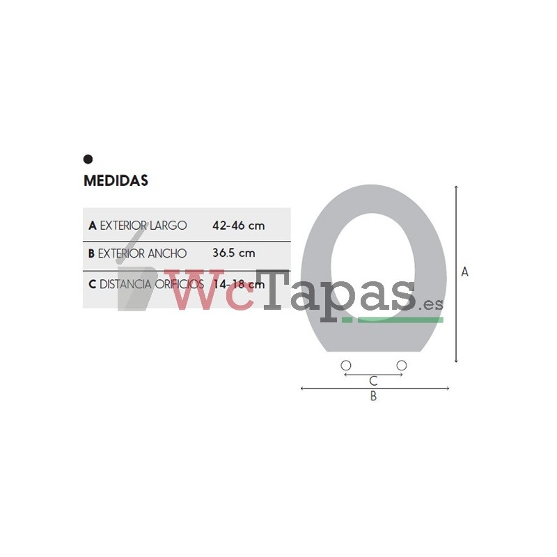 Tapa wc UNIVERSAL mododelo KAI