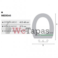 Tapa Universal para WC modelo EKANA DUROPLAST de ETOOS