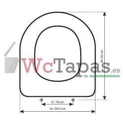 Tapa Wc COMPATIBLE Civic Roca