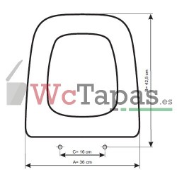 Tapa Wc COMPATIBLE Góndola Roca