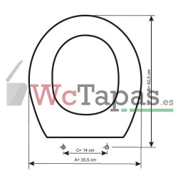 Tapa Wc COMPATIBLE Lucerna Roca