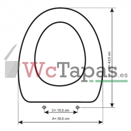 Asiento inodoro COMPATIBLE Ola Jacob Delafon.