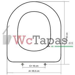 Tapa inodoro COMPATIBLE M2-50 cm Galassia