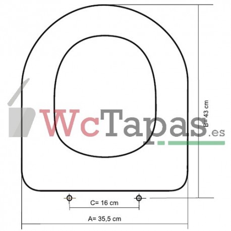 Tapa inodoro COMPATIBLE M2-50 cm Galassia