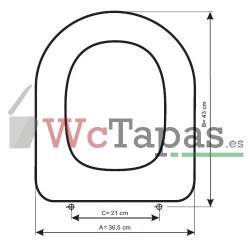 Tapa Wc COMPATIBLE Darling Recto Duravit.