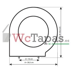 Tapa Wc COMPATIBLE Assimetrica Valadares.