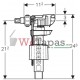 Válvula alimentación lateral Geberit serie 380.