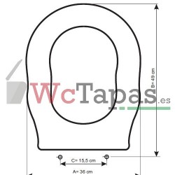 Asiento inodoro COMPATIBLE Bohemia Bellavista.