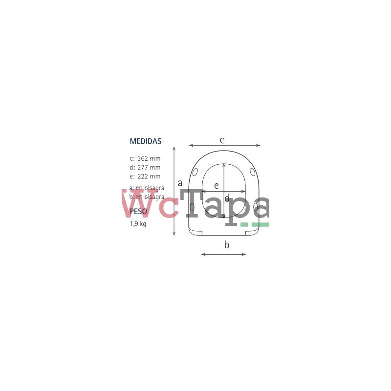 TAPA WC IDEAL STANDARD TONIC ADAPTABLE EN DUROPLAST