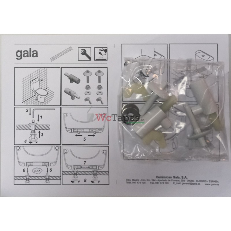 Gala G5157001 Tapa y Asiento Amortiguado para Inodoro Colección Universal,  Acabado Blanco (Ref 515700), Urea, 39.5 x 5.4 x 47.5 cm : :  Bricolaje y herramientas