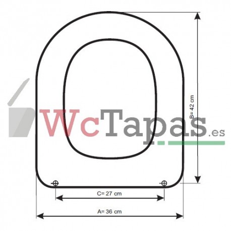 Tapa Wc COMPATIBLE Amortiguada Darling New Duravit.